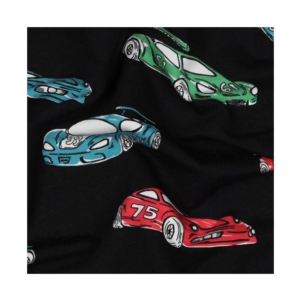 French terry Racecars, Black