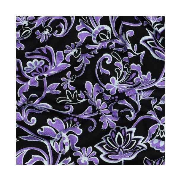 Punta di Roma Paisley Flowers, Black