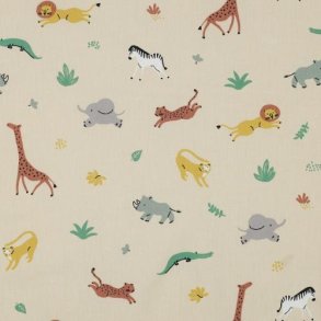 Poplin Gots Animals, Beige