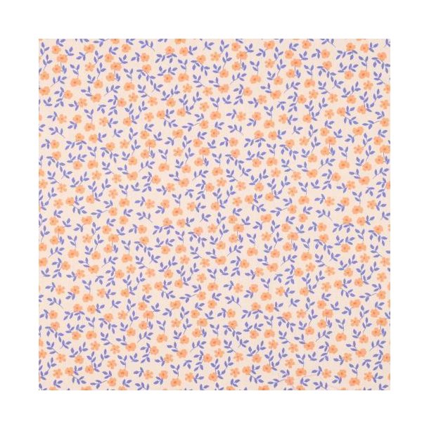 Gots Poplin Flowers, Peach