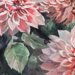 Canvas Digital Flowers, Red