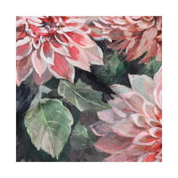 Canvas Digital Flowers, Red