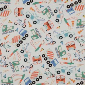 Fine poplin Work vehicles, Off-white