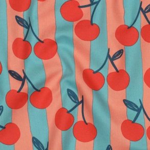 Fine poplin Fruit, Light petrol