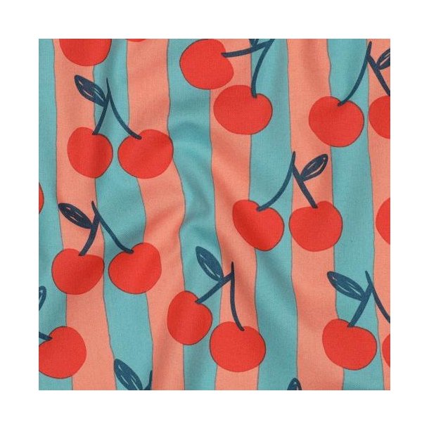 Fine poplin Fruit, Light petrol