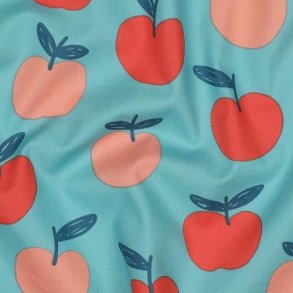 Fine poplin Fruit, Light petrol