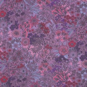 Fine poplin digital Flowers, Lavender