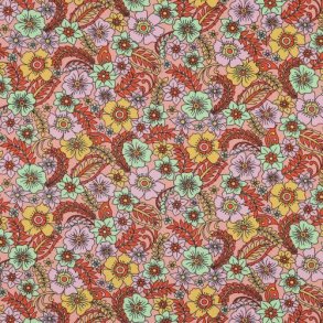 Fine poplin flowers, Peach