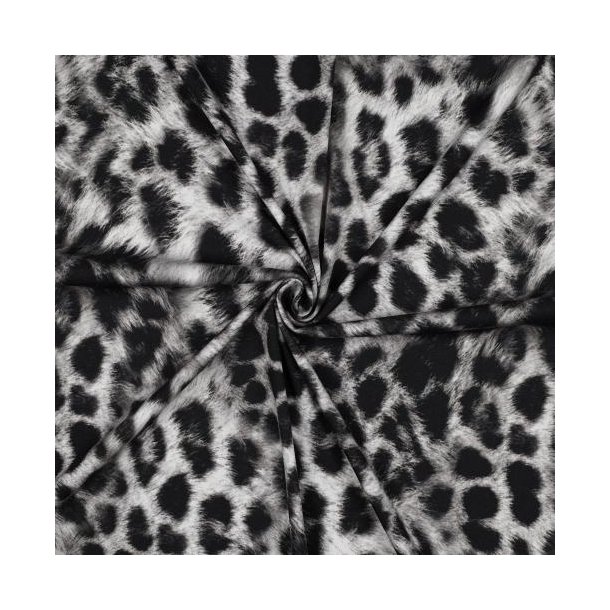 Rosella stretch Digital Animal skin, Black