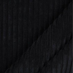 Velours deco Corduroy, Black                       