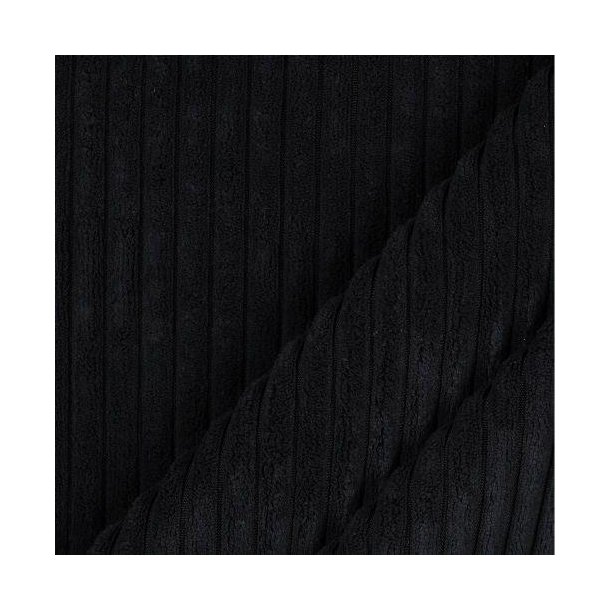 Velours deco Corduroy, Black                       