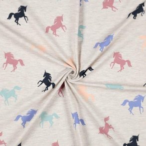 �kotex bomulds Jersey melange Unicorn, Light sand