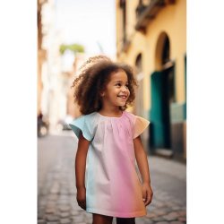 Cotton voile Digital abstract, Pink