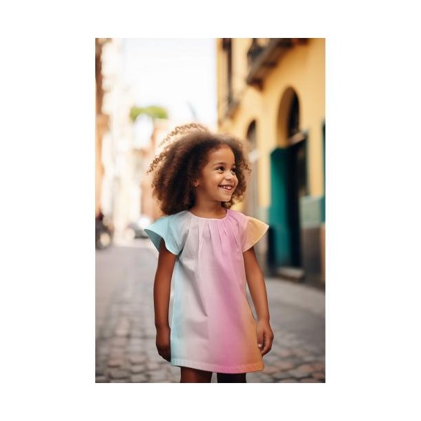 Cotton voile Digital abstract, Pink