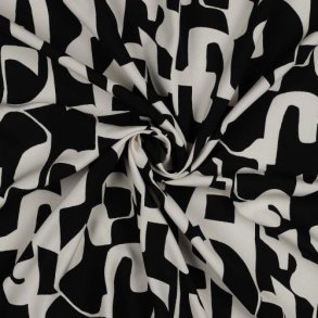 Radiance/viscose Abstract, Black