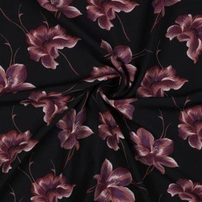 Radiance/viscose Flowers, Black