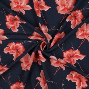 Radiance/viscose Flowers, Navy