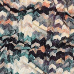 Viscose jersey Digital Geometric, Green