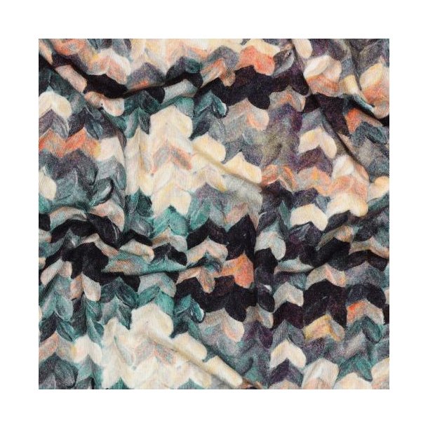 Viscose jersey Digital Geometric, Green