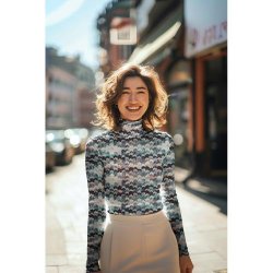 Viscose jersey Digital Geometric, Green