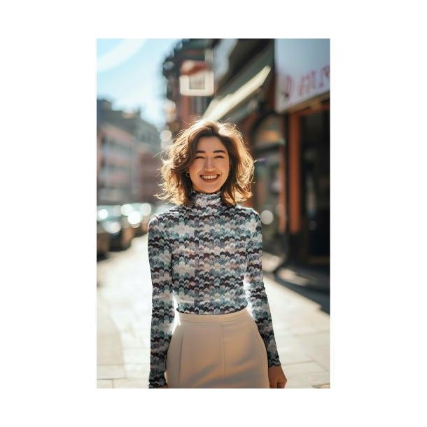 Viscose jersey Digital Geometric, Green