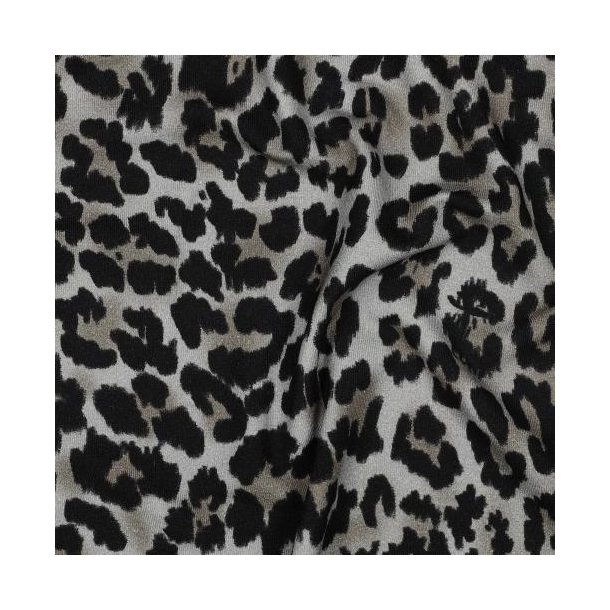 Viscose jersey digital Animal skin, Black
