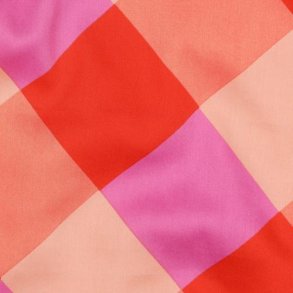 Cotton satin Large Gingham Nerida Hansen, Red