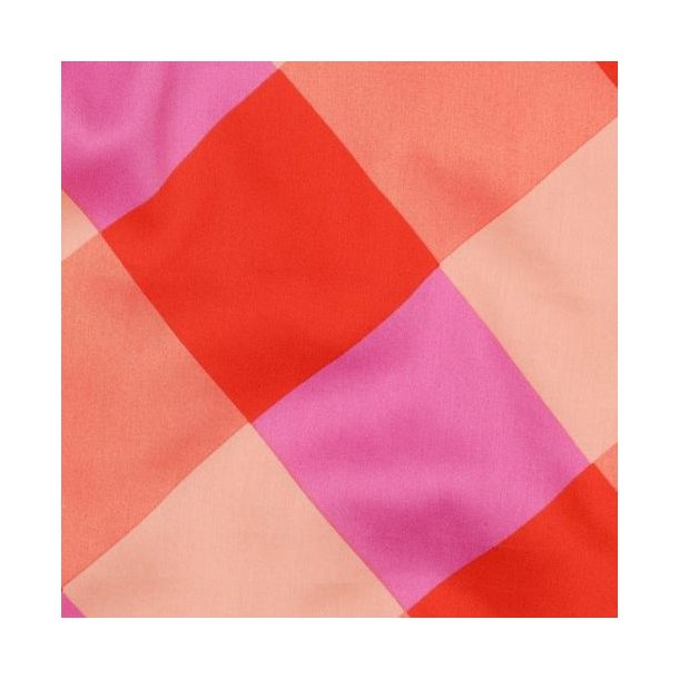Cotton satin Large Gingham Nerida Hansen, Red