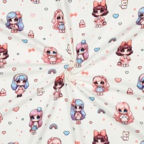 �kotex bomulds jersey digital Dolls, White