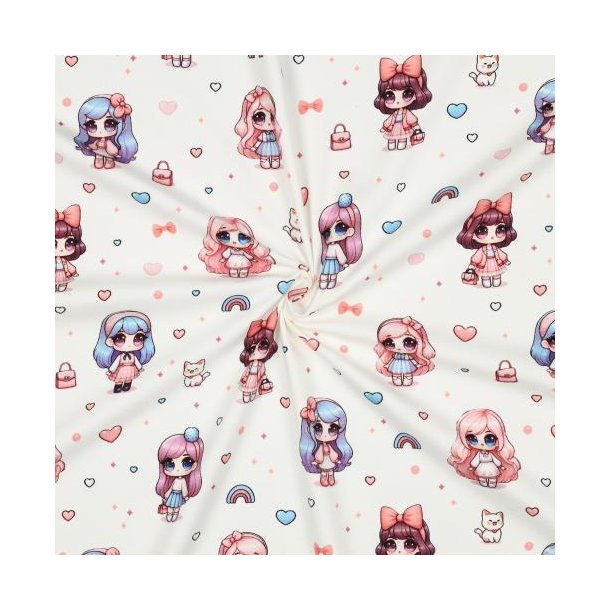 �kotex bomulds jersey digital Dolls, White