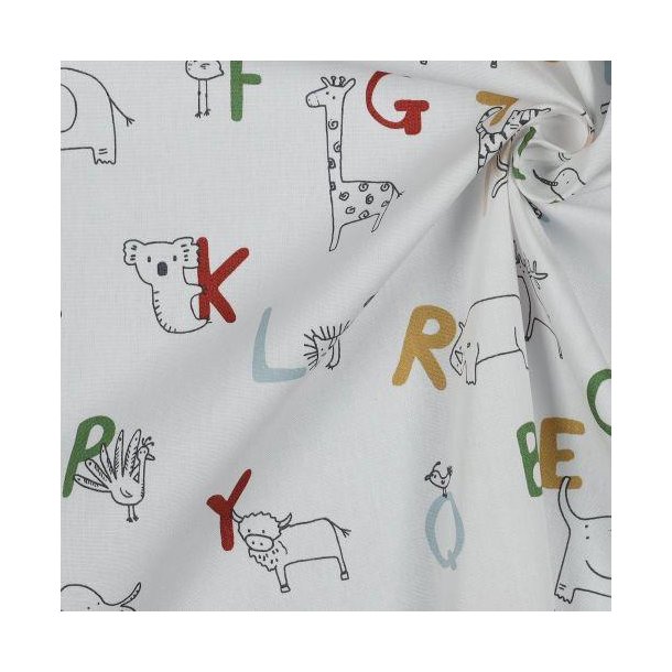Poplin Gots Animal Alphabeth