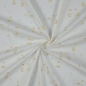 Fine popline Goose, white