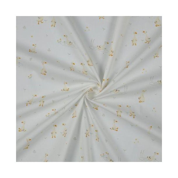 Fine popline Goose, white