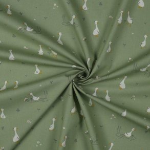 Fine poplin Goose, Basil