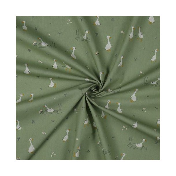 Fine poplin Goose, Basil