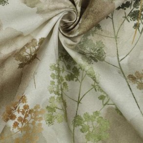 Canvas digital Flowers, Light Moss Green