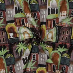 Canvas digital Tropical cottages, Brique