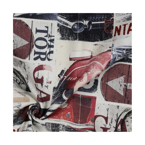 Canvas digital Vintage Cars, Brick red