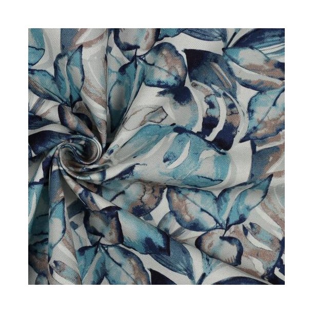 Canvas digital Leaves, Blue