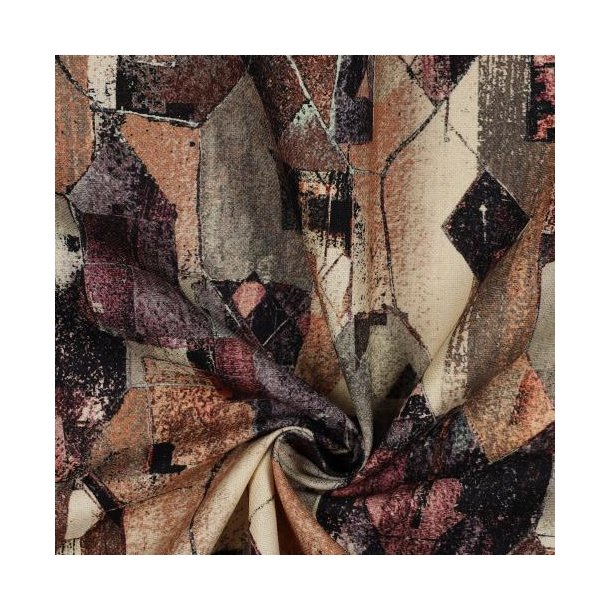 Canvas digital Geometric, Brown