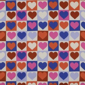 Fine poplin Hearts, Off-White