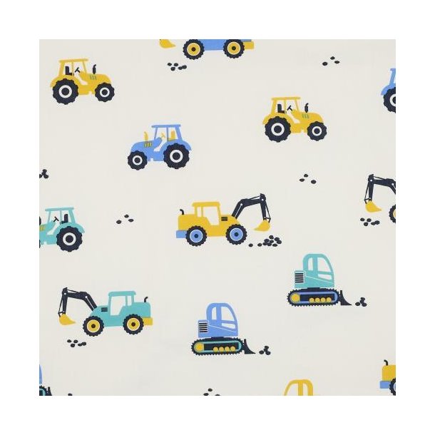 Fine poplin Vehicles, Off-white