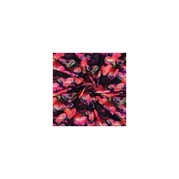 �kotex bomulds jersey Neon Hearts, Navy/coral