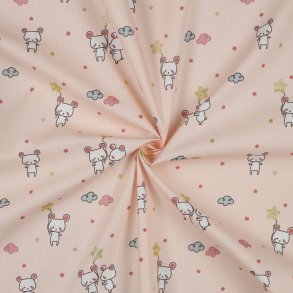 Poplin Glitter Sweet mouse, Powder