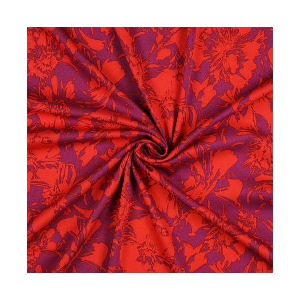 Rosella/viscose stretch Retro, Big Flowers