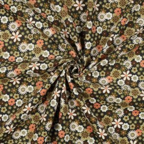 Babycord/fl�jl Flowers, Army green