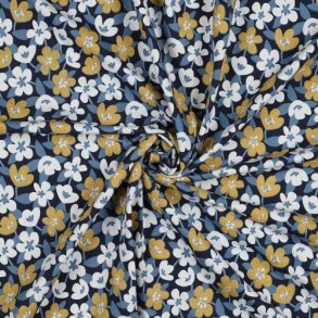 Jersey Glitter Flowers, Navy