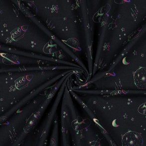 Gots French terry Digital Space, Navy