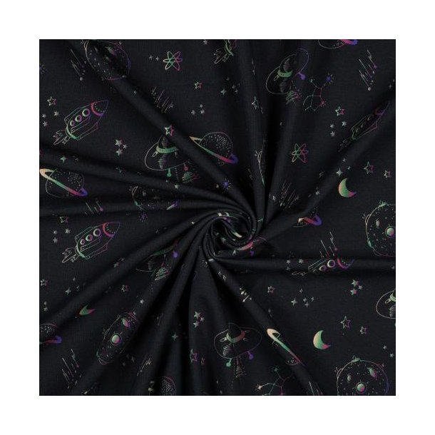 Gots French terry Digital Space, Navy