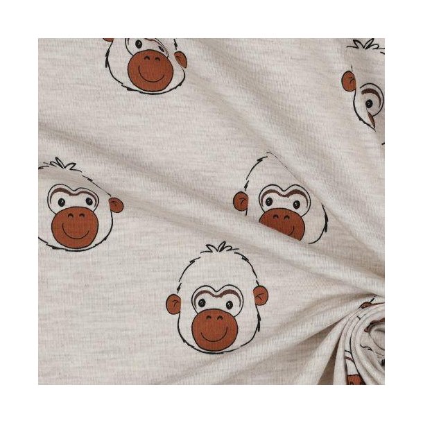 �kotex jersey Melange Monkey, Light sand